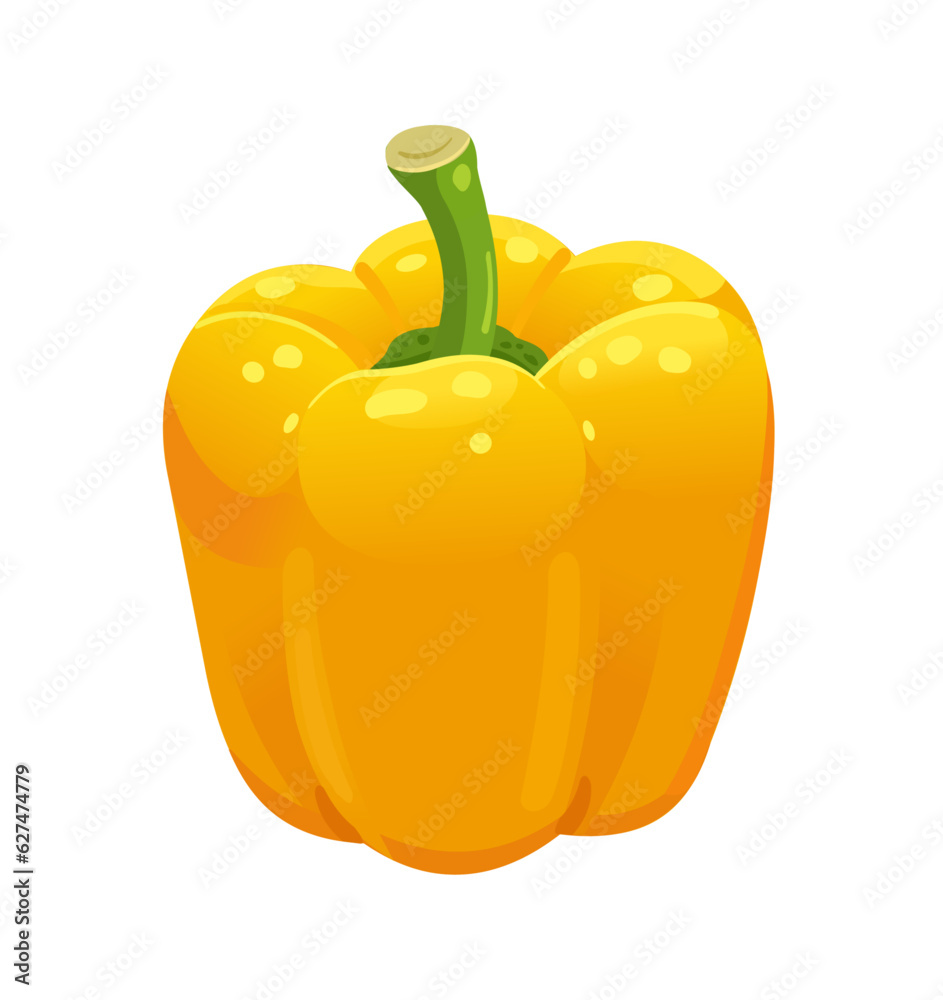 Yellow bell pepper. Fresh vegetables. Vector illustration Yellow bell pepper. Fresh vegetables. Vector illustration