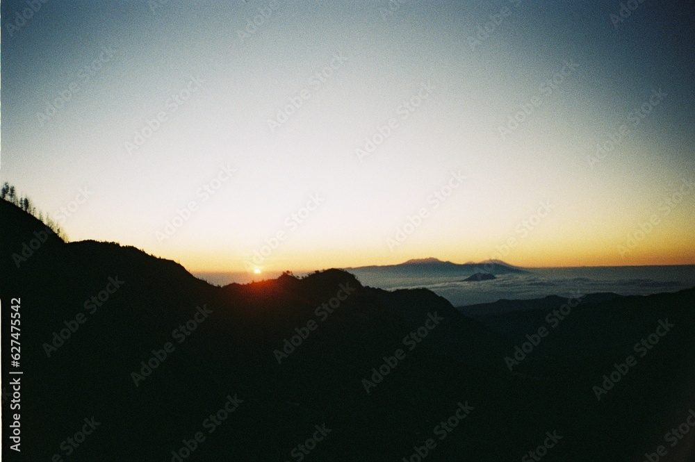 sunrise in the mountains