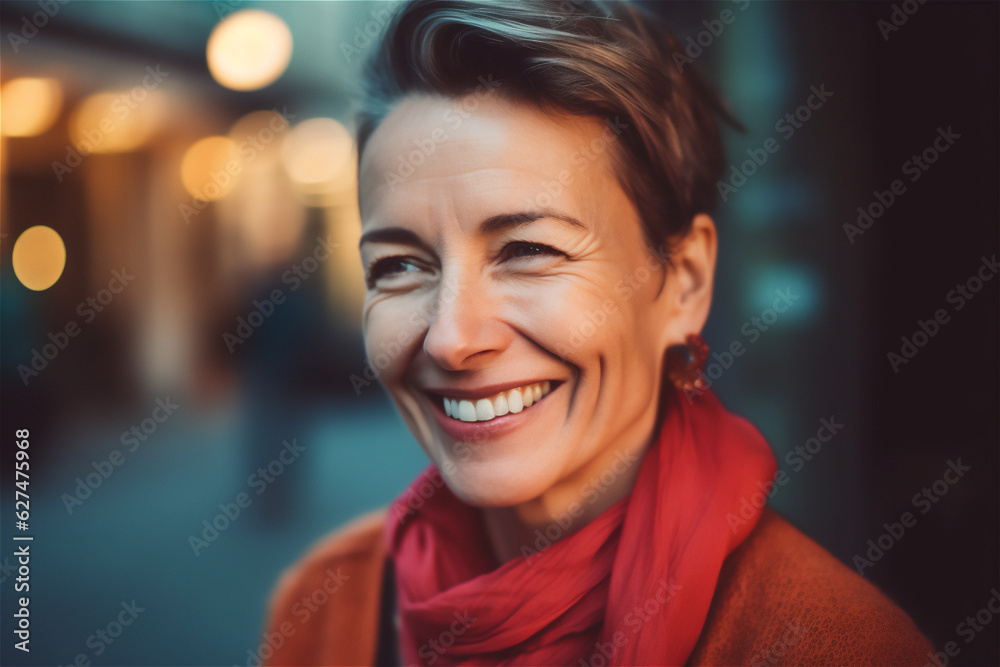caucasian adult mature brunette woman smiling caucasian adult mature brunette woman smiling