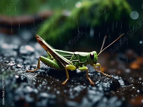 grasshopper on the ground © alejandro