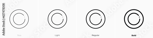 dish icon. Thin, Light, Regular And Bold style design isolated on white background photo