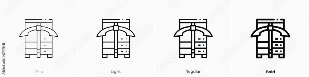 data mining icon. Thin, Light, Regular And Bold style design isolated on white background