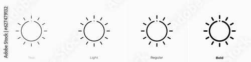 daylight icon. Thin, Light, Regular And Bold style design isolated on white background