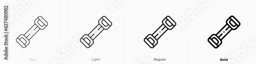 chest expander icon. Thin, Light, Regular And Bold style design isolated on white background photo