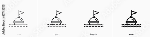 buoy icon. Thin, Light, Regular And Bold style design isolated on white background