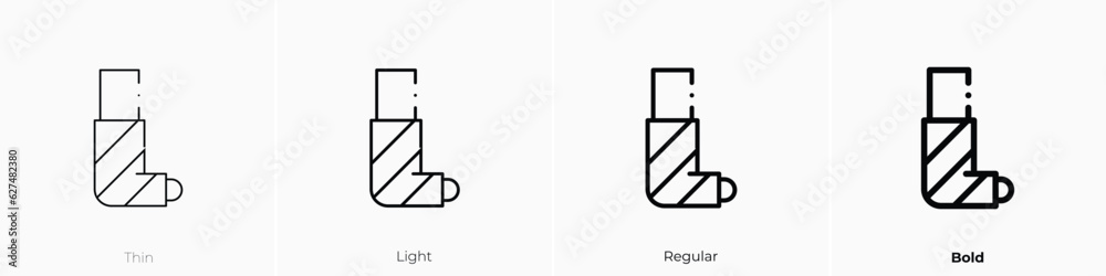 broken leg icon. Thin, Light, Regular And Bold style design isolated on ...