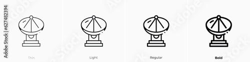 Broadcast icon. Thin, Light, Regular And Bold style design isolated on white background