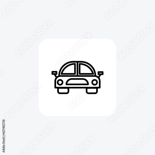 Car, Automobile, Transport Vector Line Icon