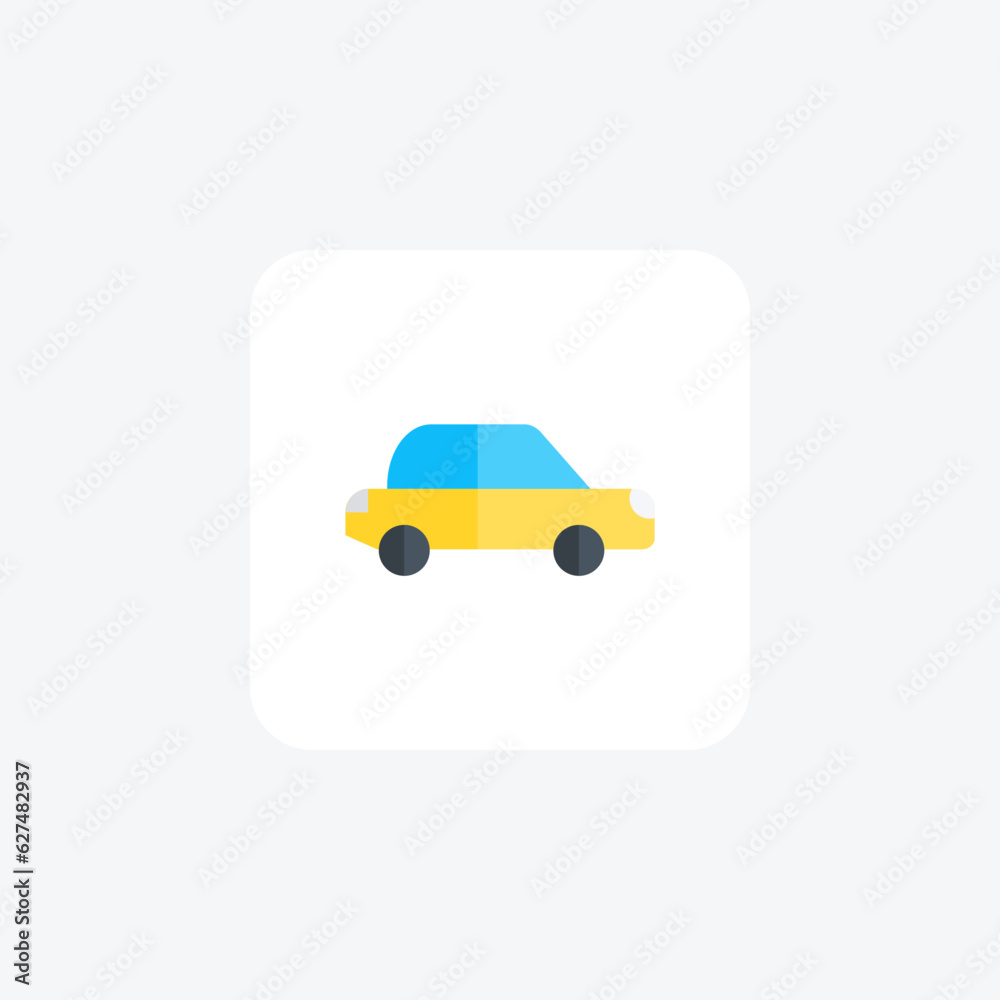 Automobile, Car, Auto Vector Flat Icon