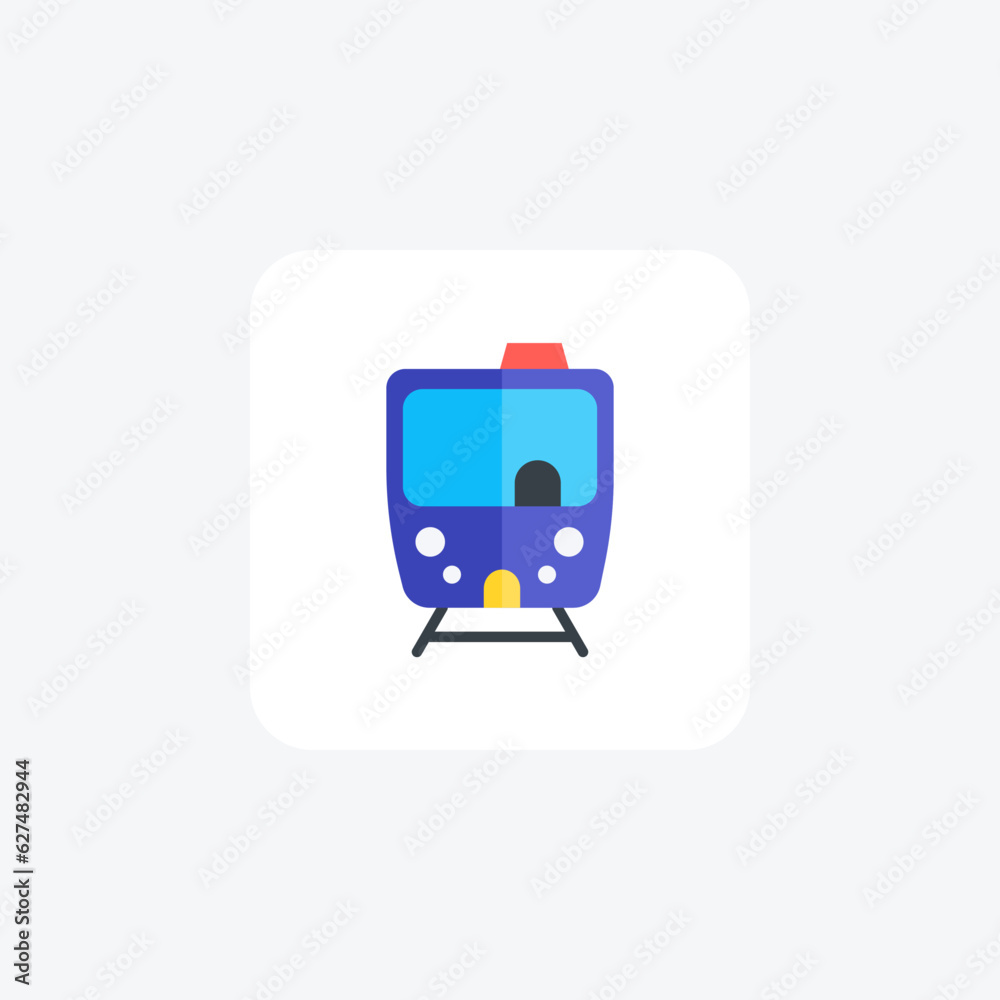 Train, Railway, Locomotive Vector Flat Icon Train, Railway, Locomotive Vector Flat Icon