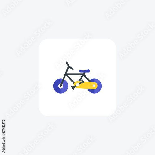 Cycle, Bike, Cycling Vector Flat Icon
