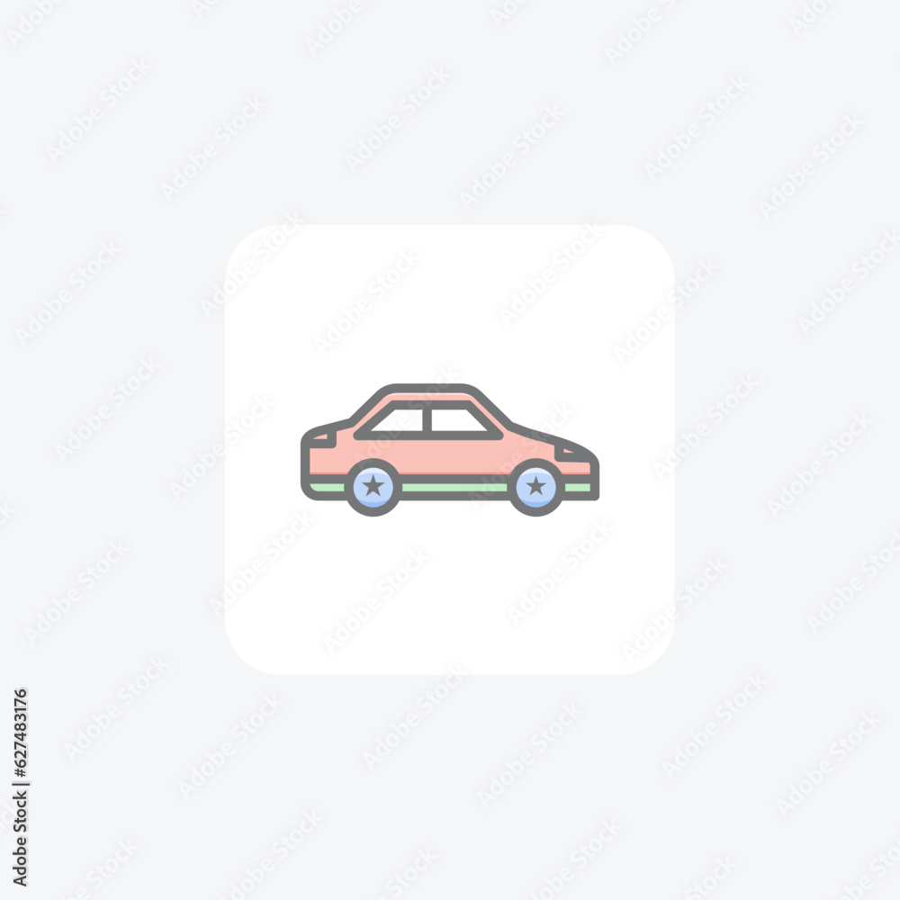Car, Vehicle, Automobile Vector Awesome Fill Icon