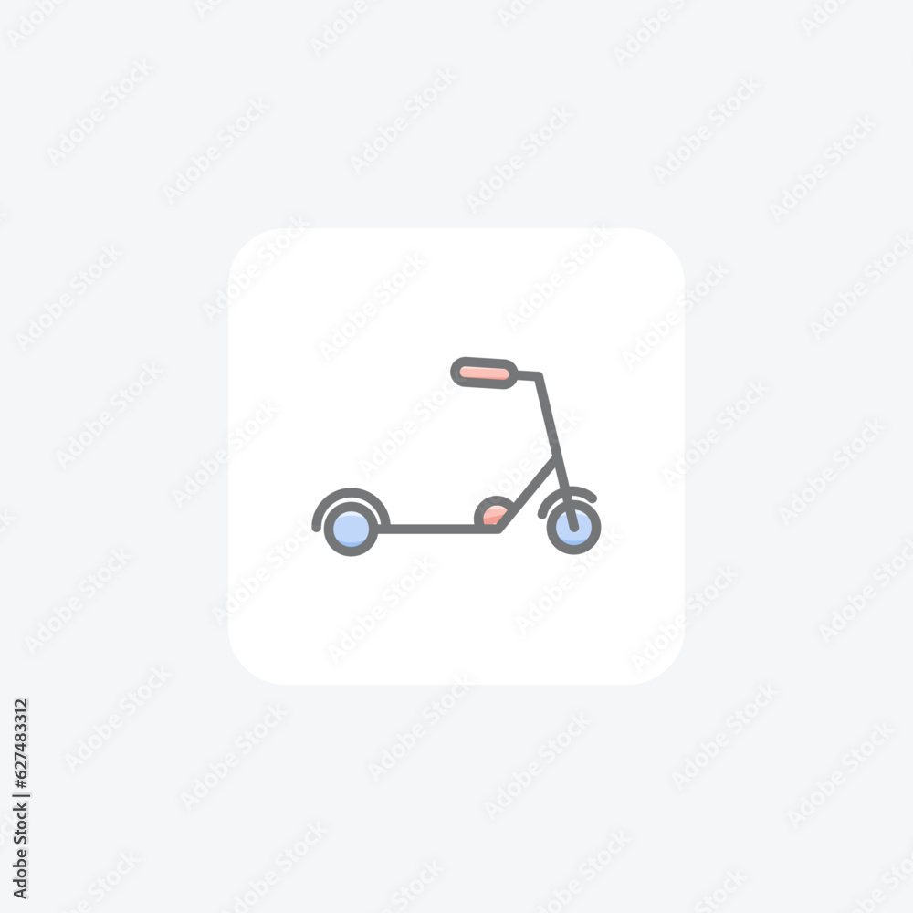 Kick Scooter, Scooter, Mobility Vector Awesome Fill Icon Kick Scooter, Scooter, Mobility Vector Awesome Fill Icon