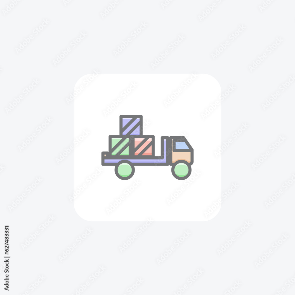 Loading Vehicle, Transport Vector Awesome Fill Icon Loading Vehicle, Transport Vector Awesome Fill Icon