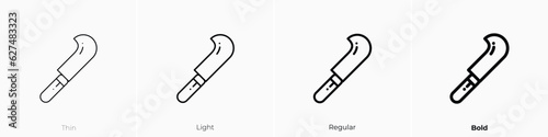 billhook icon. Thin, Light, Regular And Bold style design isolated on white background