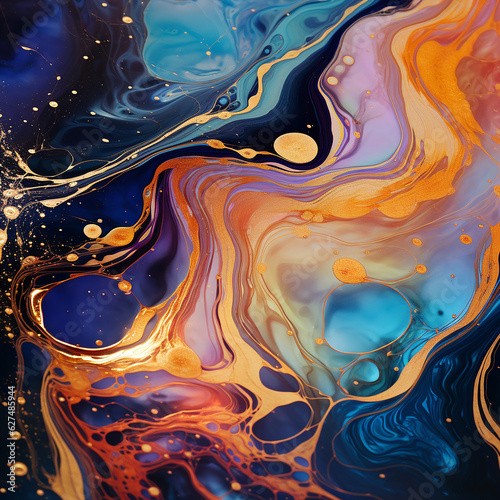 Iridescent abstract liquid texture