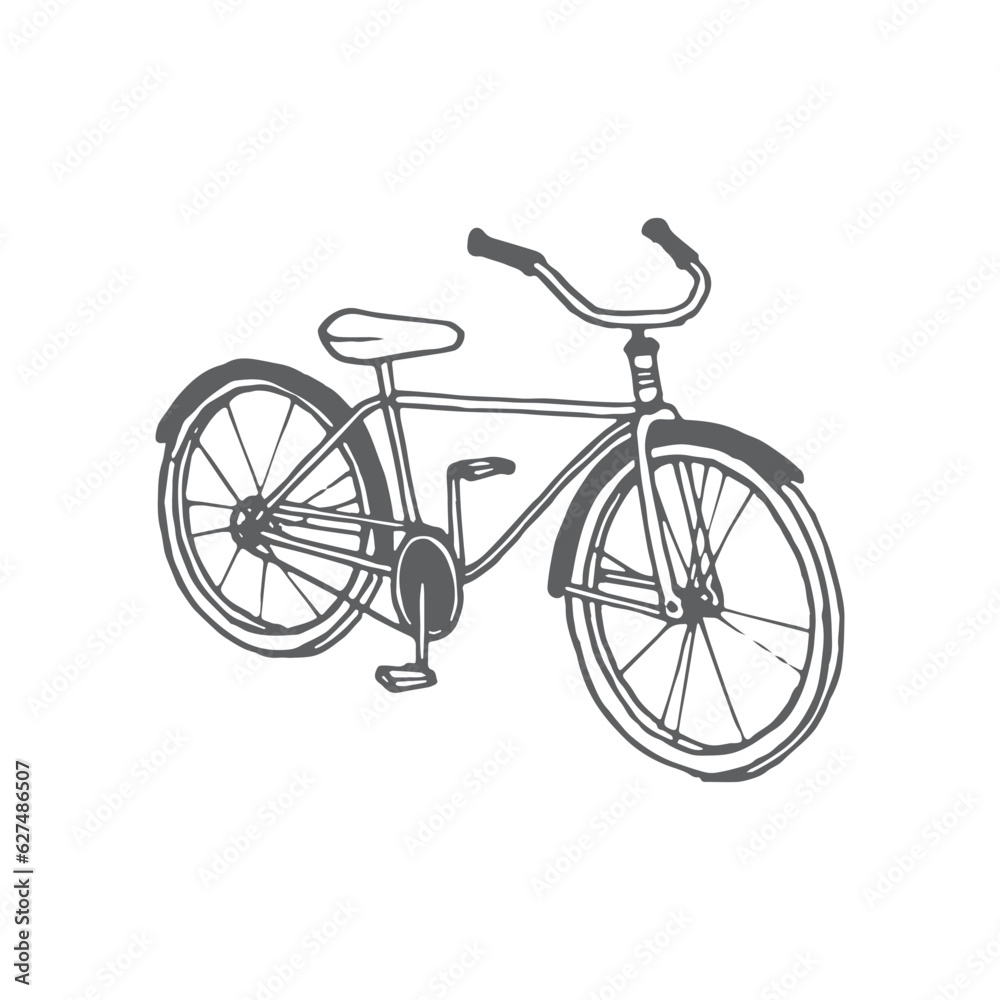 Bicycle Handdrawn element, Bicycle illustration Bicycle Handdrawn element, Bicycle illustration