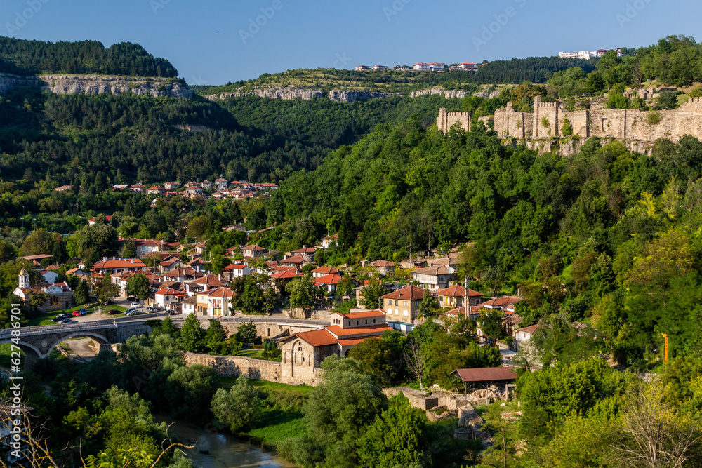 Aerial view of Veliko Tarnovo town, Bulgaria Aerial view of Veliko Tarnovo town, Bulgaria