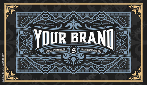 Western card with vintage style