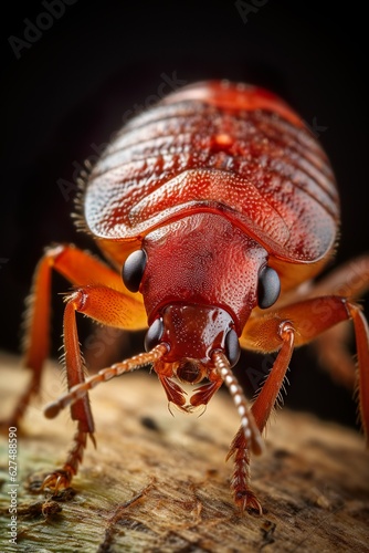Bed bug macro. Cimex hemipterus. High quality photo | Generative AI