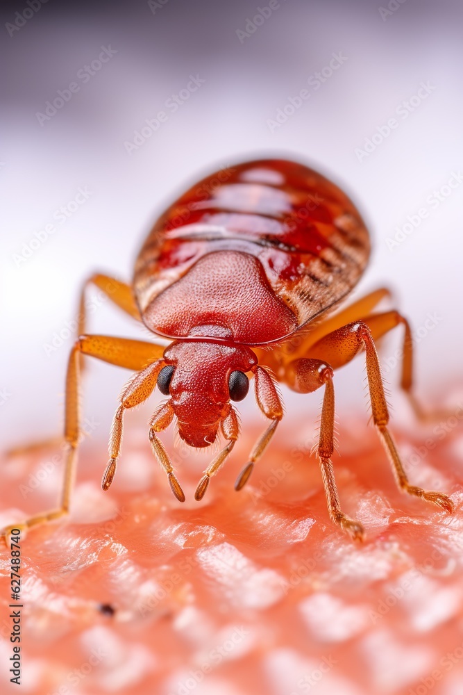 Bed bug macro. Cimex hemipterus. High quality photo | Generative AI Bed bug macro. Cimex hemipterus. High quality photo | Generative AI