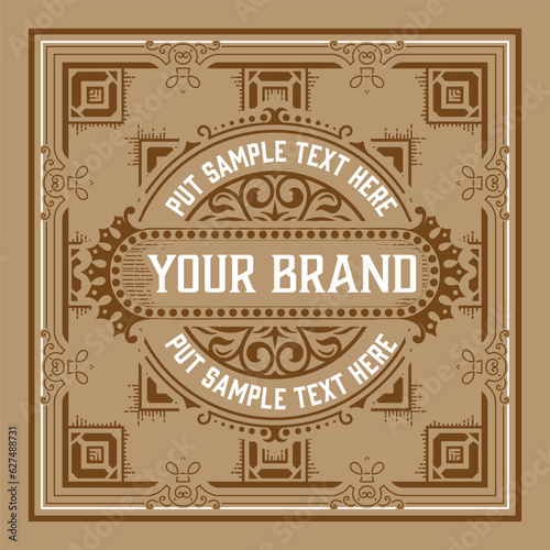 Western card with vintage style