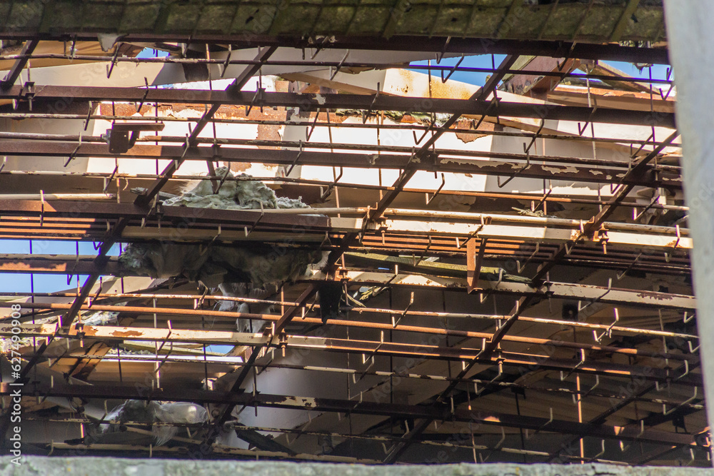 Crumbling Buzludzha monument in Bulgaria