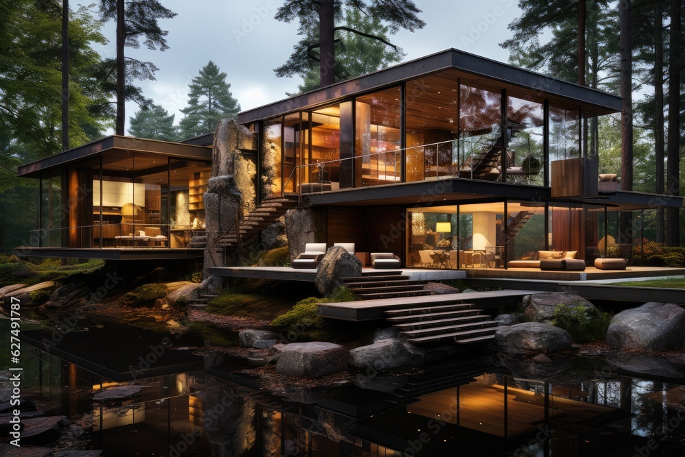 Modern Architecture in the woods