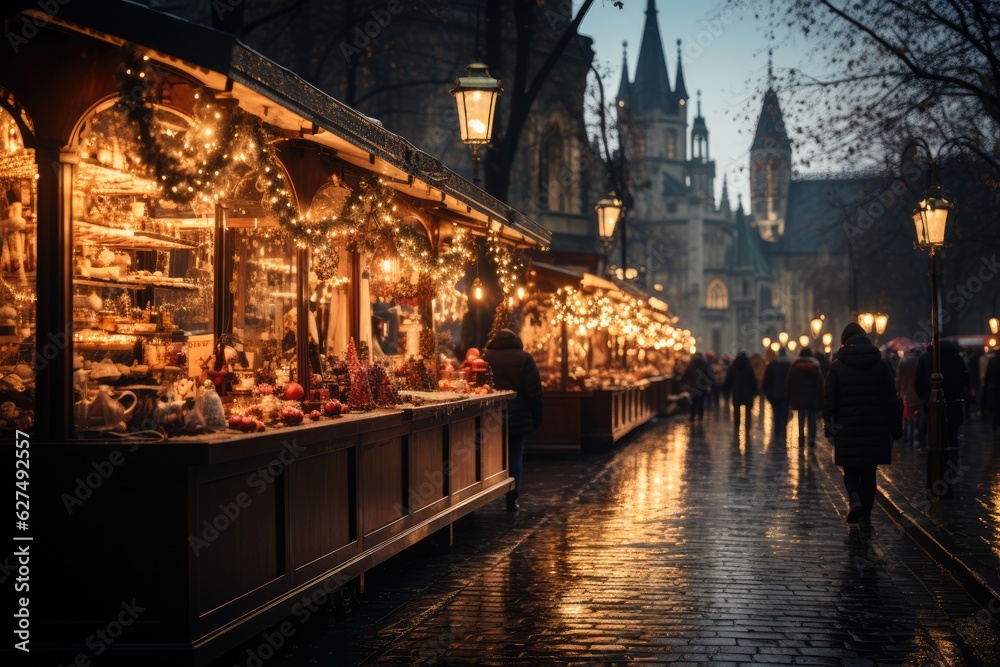 Christmas Market visualized on a professional Stockphoto