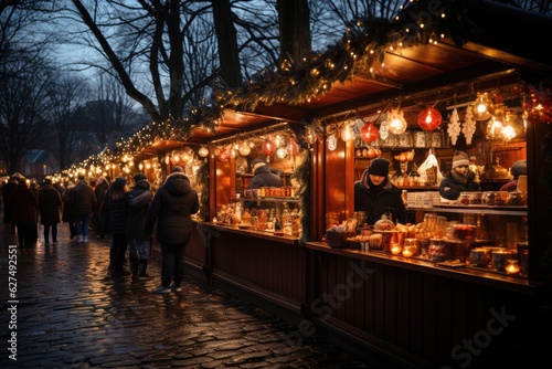 Christmas Market visualized on a professional Stockphoto © 4kclips