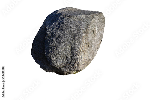 Sunlit grey boulder  with nice textures