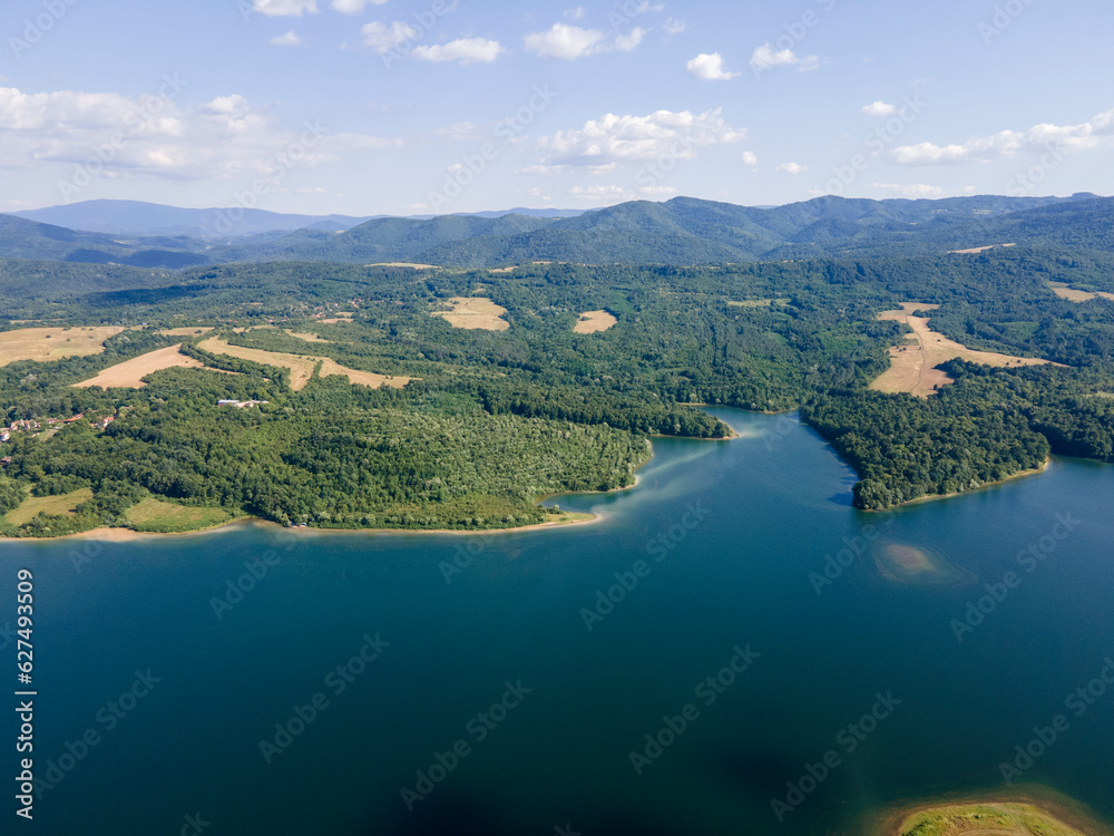 Aerial view of Yovkovtsi Reservoir, Bulgaria Aerial view of Yovkovtsi Reservoir, Bulgaria