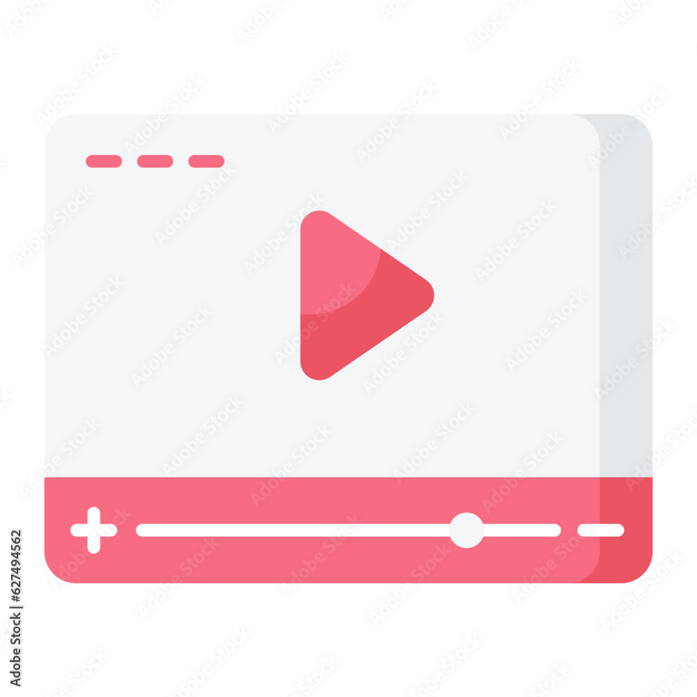 Video play Flat Icon