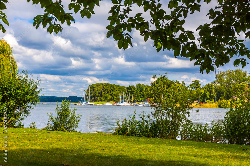 Lake Schwerin (German: Schweriner See) is a lake in Mecklenburg-Vorpommern, northern Germany. Named after the city of Schwerin, on its southwestern shore. Yachting Club on background