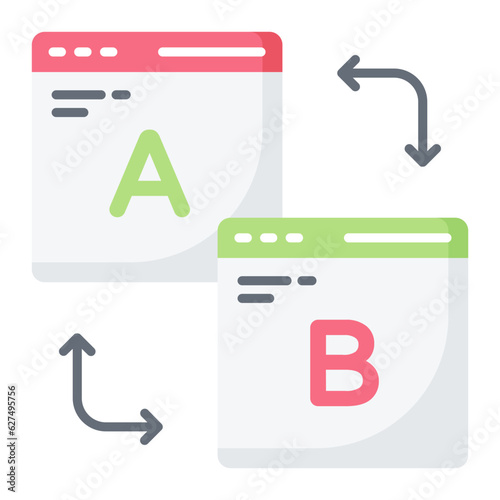 AB Testing Flat Icon