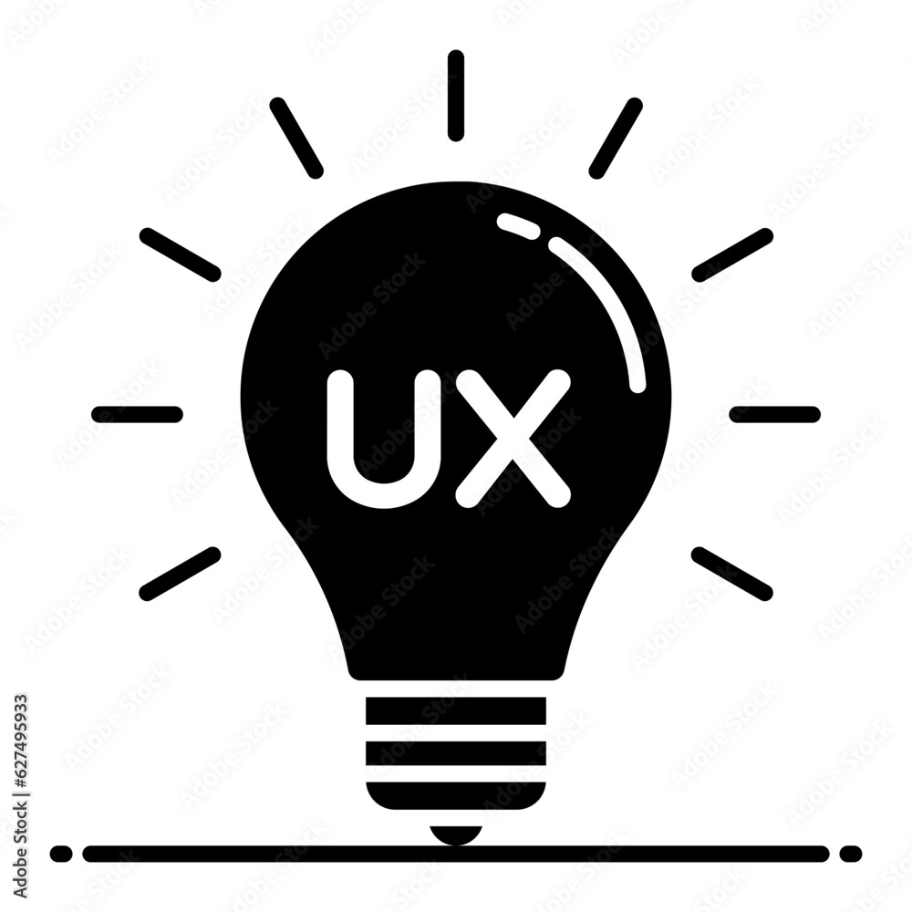 UX Idea Glyph Icon UX Idea Glyph Icon