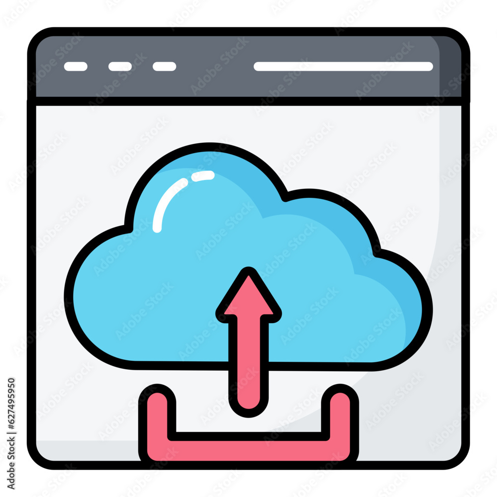 Cloud Download Line Color Icon Cloud Download Line Color Icon