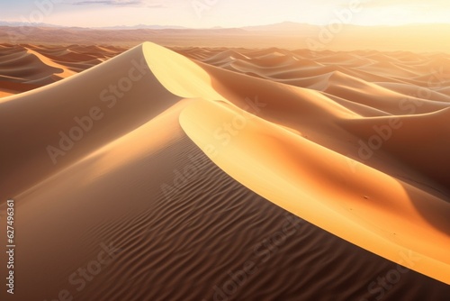Dunes in the desert. Background with selective focus and copy space. AI generated  human enhanced