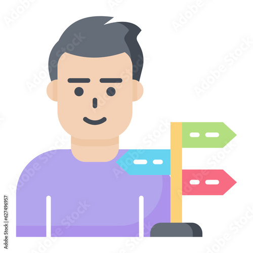 Decisiveness Flat Icon