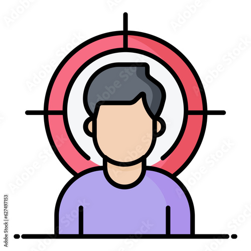 Leader Focus Line Color Icon