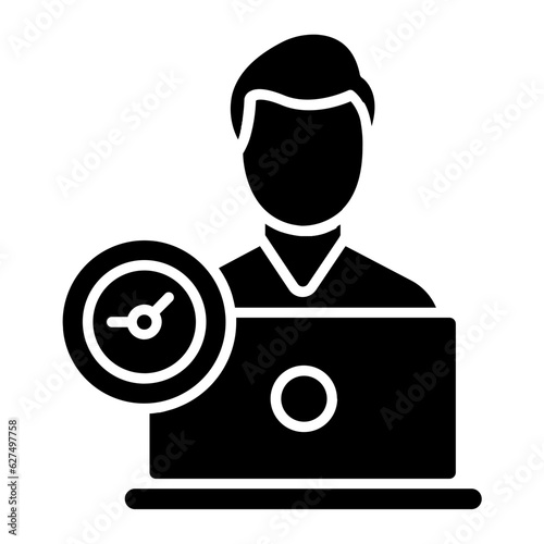 Overtime Glyph Icon