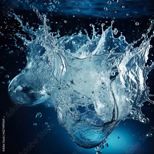 Splashing of water abstract background