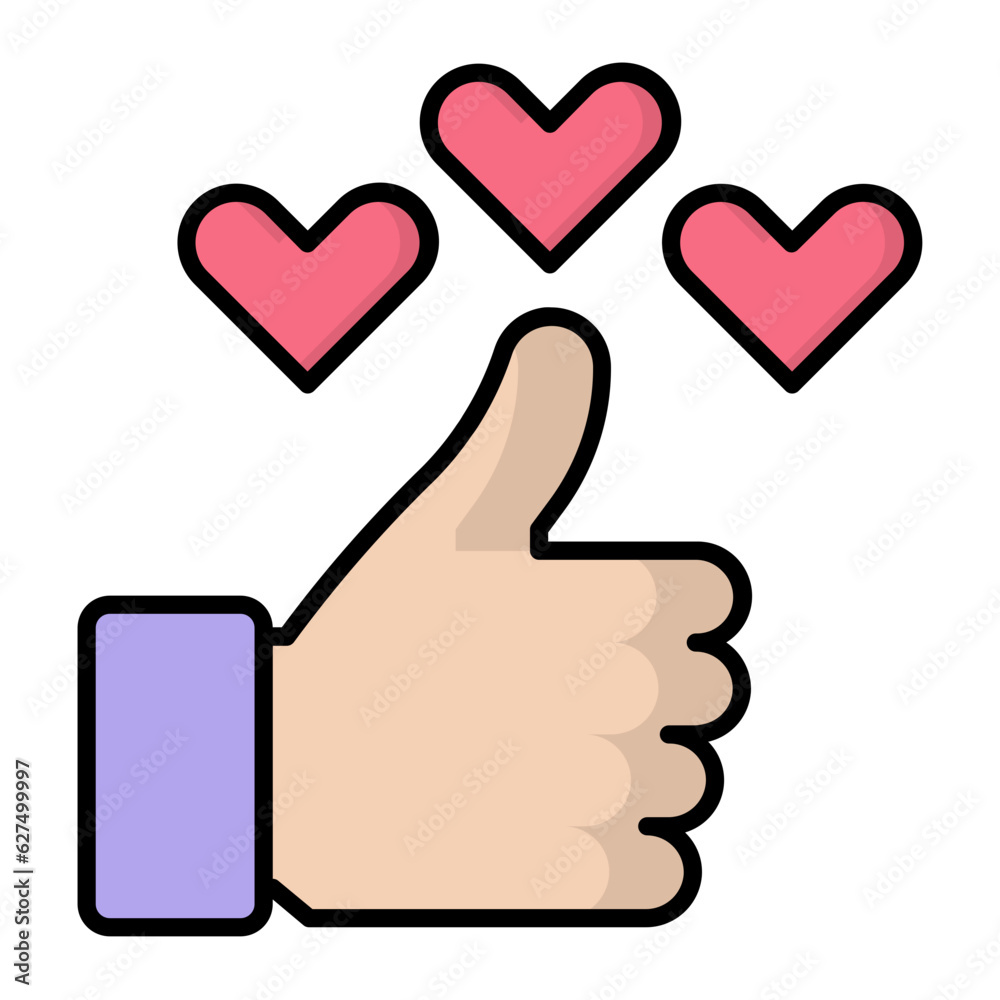 Social Campaign Line Color Icon Social Campaign Line Color Icon