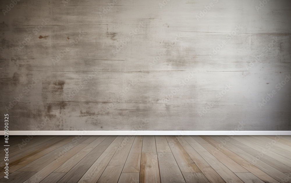 Empty room gray wall room with wooden floor Empty room gray wall room with wooden floor