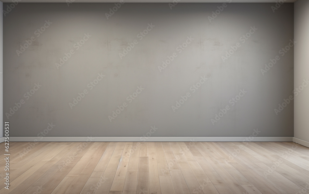 Empty room gray wall room with wooden floor Empty room gray wall room with wooden floor