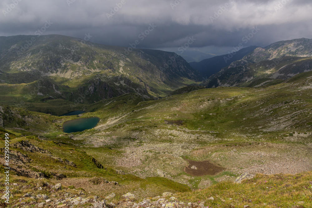 Landscape of Rila mountains with Urdini lakes, Bulgaria