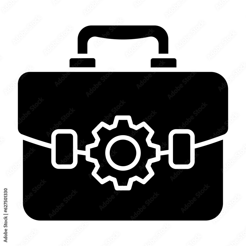 Service Case Glyph Icon Service Case Glyph Icon
