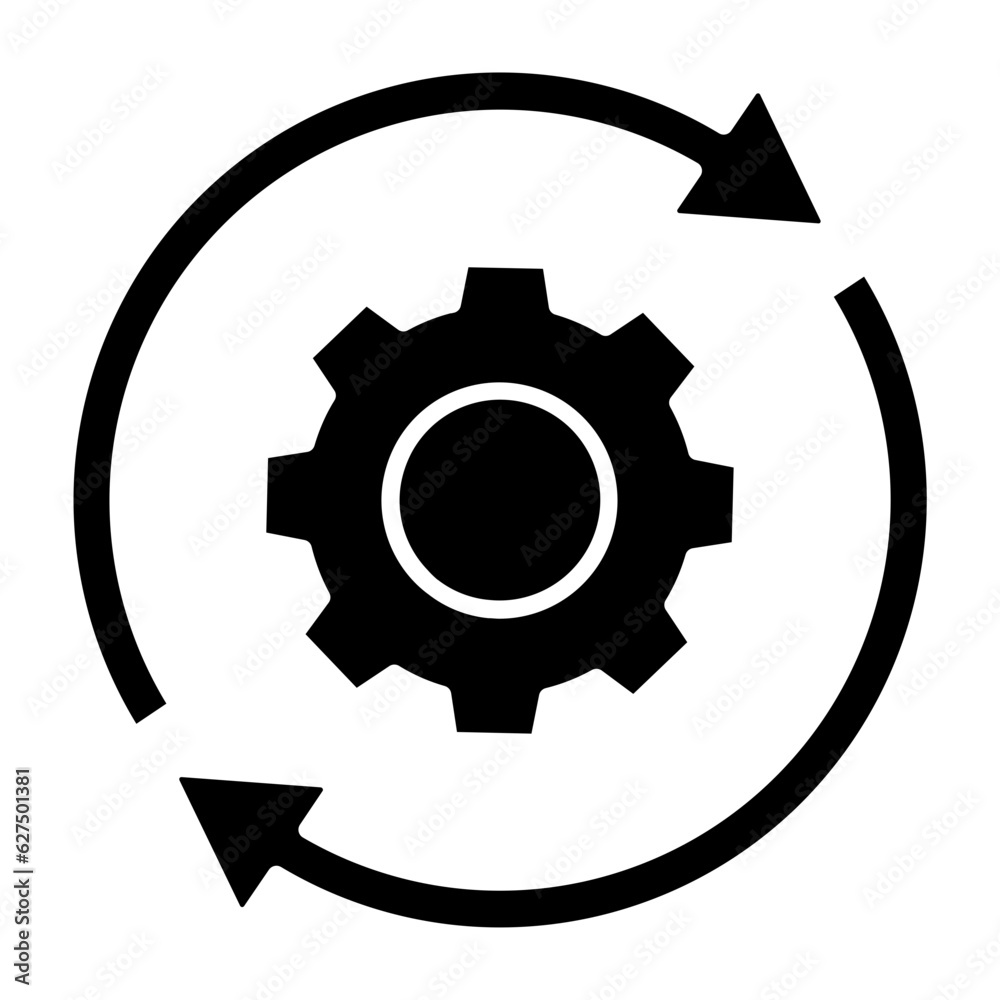 Process Glyph Icon Process Glyph Icon