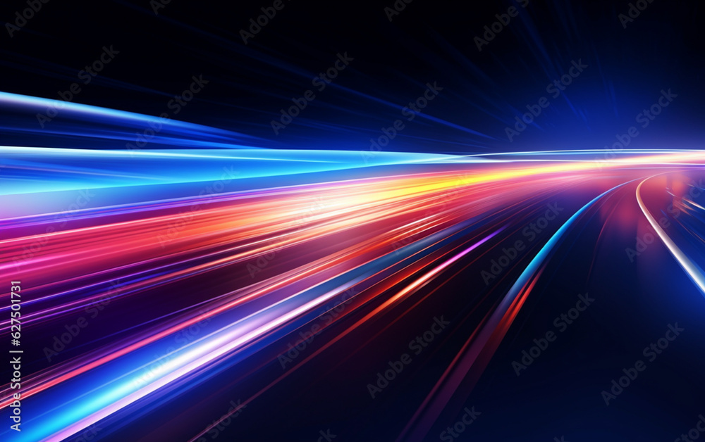 Flowing speed lines technology background