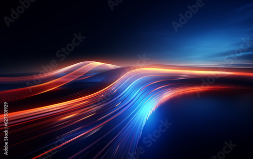 Flowing speed lines technology background © MUS_GRAPHIC